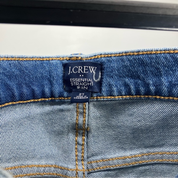 NWT J. CREW Essential Straight Jean All Day Stretch Button Fly Raw Hem 27 - Picture 5 of 7